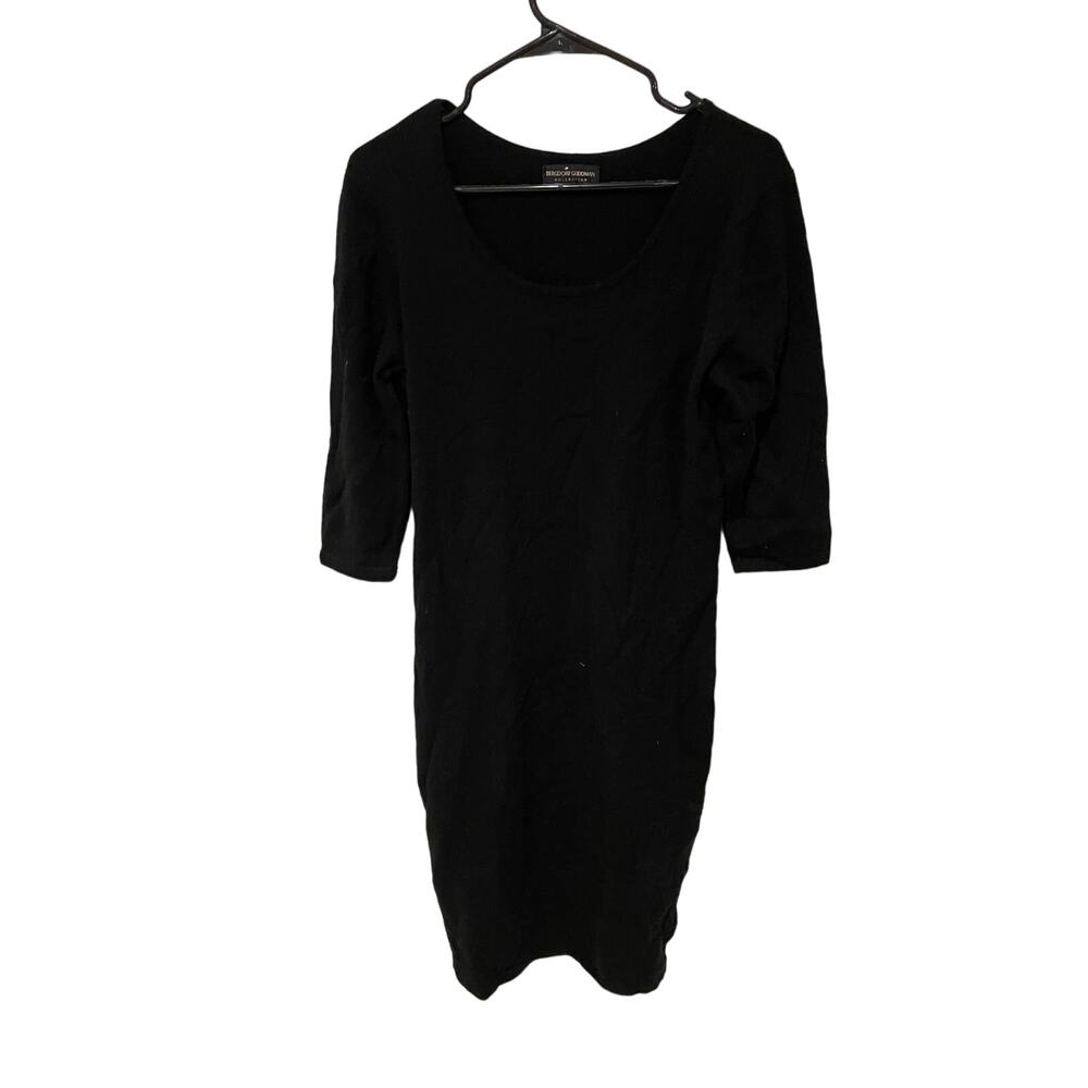 Bergdorf Goodman cashmere black sweater dress size medium